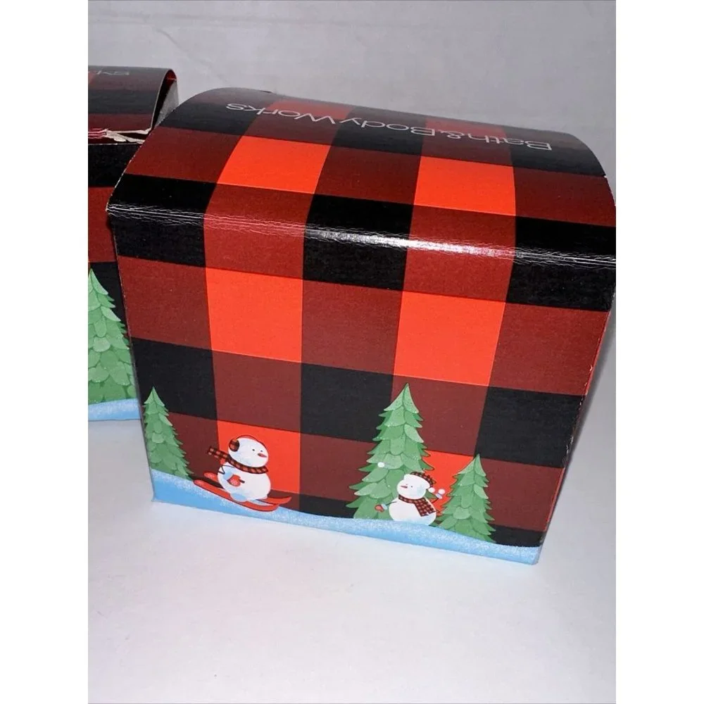 Bath & Body Works Christmas Snowmen 3 Wick Candle Gift Box Boxes Give Love 3